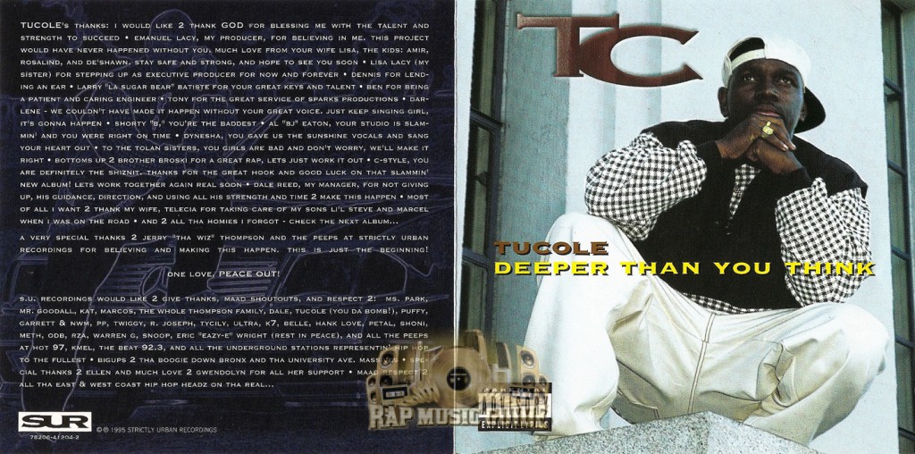 Tucole - Deeper Than You Think: 1st Press. CD | Rap Music Guide