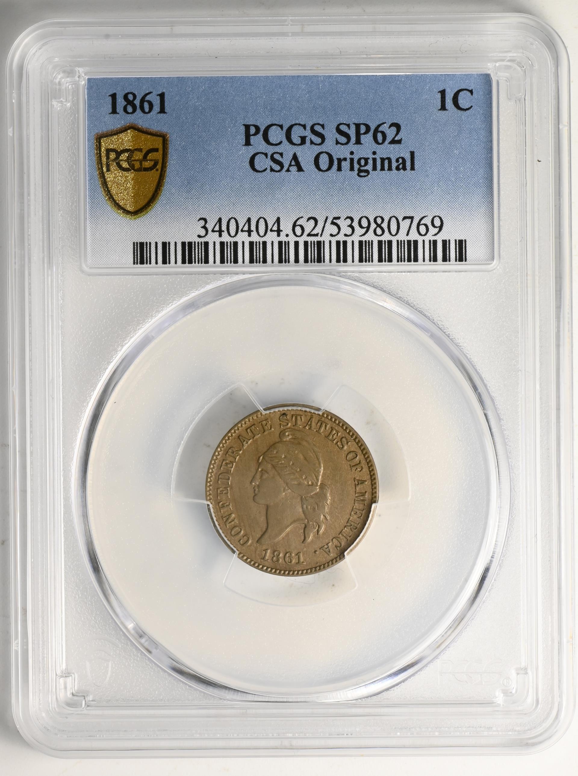 1861 CONFEDERATE 1C, COPPER 1C | Rare Coin Wholesalers, a S.L.