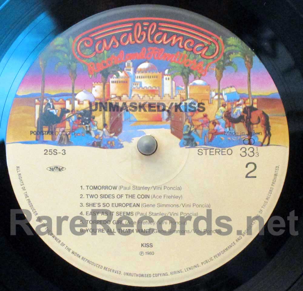 Kiss – Unmasked 1980 Japan LP with obi