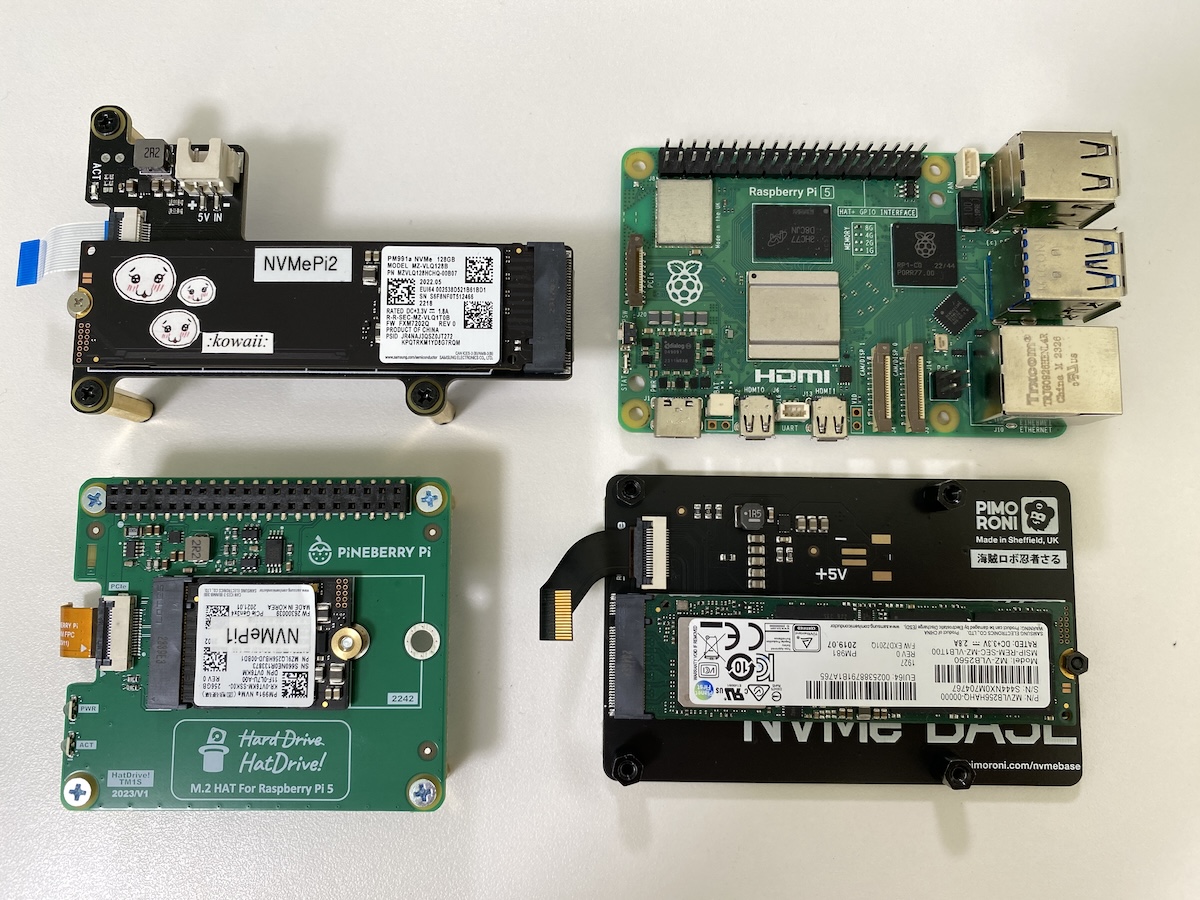 Raspberry Pi 5の各種NVMe SSDボードを試す | Japanese Raspberry Pi