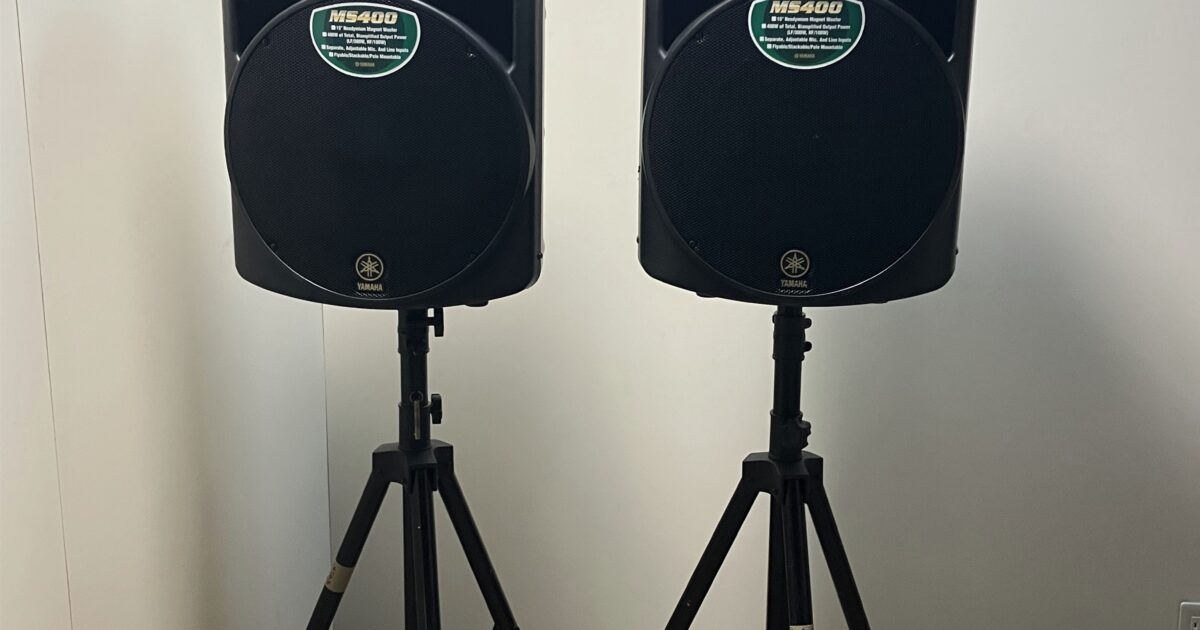 YAMAHA ヤマハ スタンド付き パワードスピーカー MS400 PA機材 音響機材