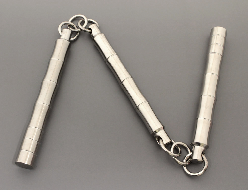 コンパクトフルメタルバンブー三節棍ヌンチャク - リバートップ