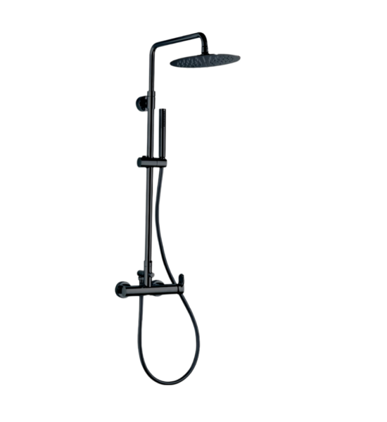 Newform - Linfa nero colonna doccia con miscelatore monocomando