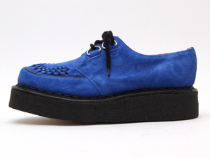 ジョージコックス3588ロイヤルブルースエード ブラックインターレース