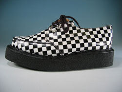 ジョージコックス8961ブラック×ホワイトチェックレザー／ROCK SHOES