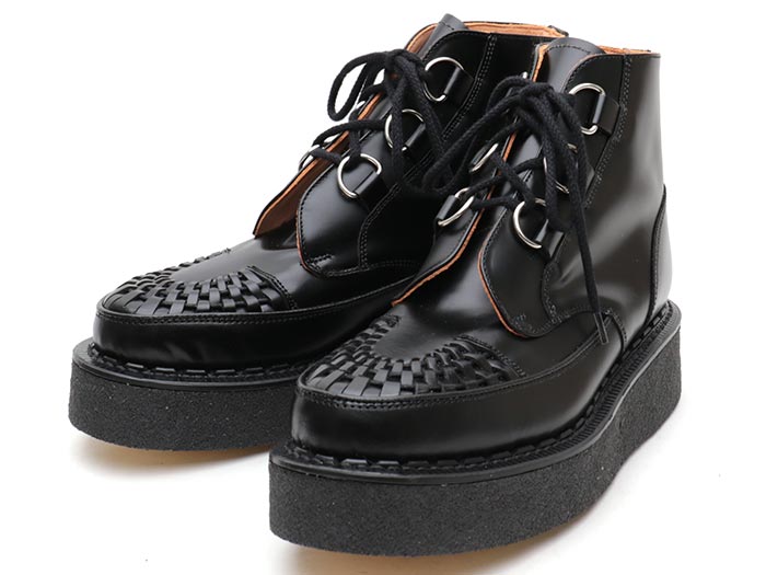 ジョージコックス13327ブラックレザー ブラックインターレース（No.6