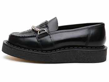 ジョージコックス Katie別注 buxton chain rubber sole ブラックレザー
