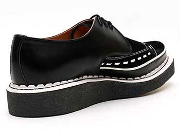 ジョージコックス3705ブラックレザー×ブラックスエード（ホワイト