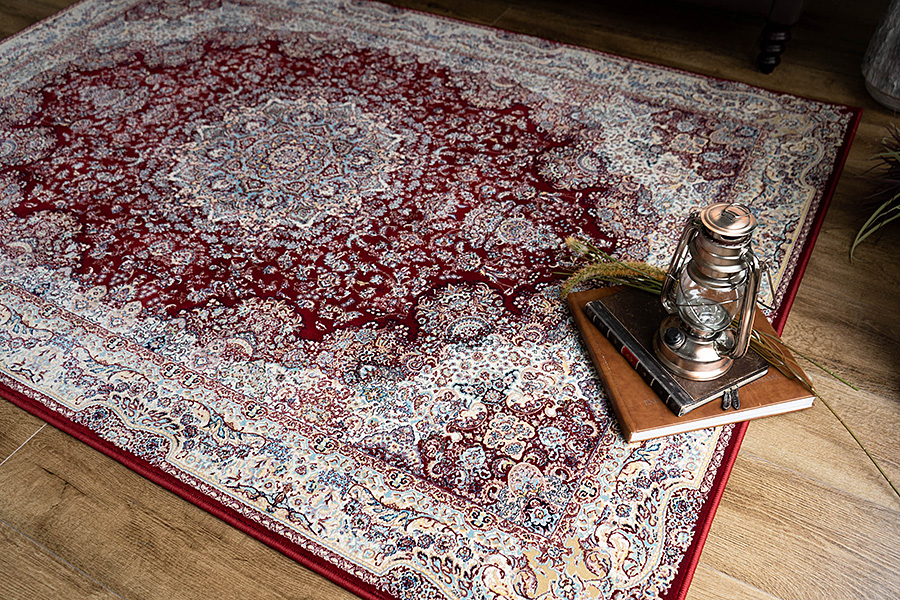 120万ノット高密度のペルシャ柄ウィルトン織りラグマット 約 240×340