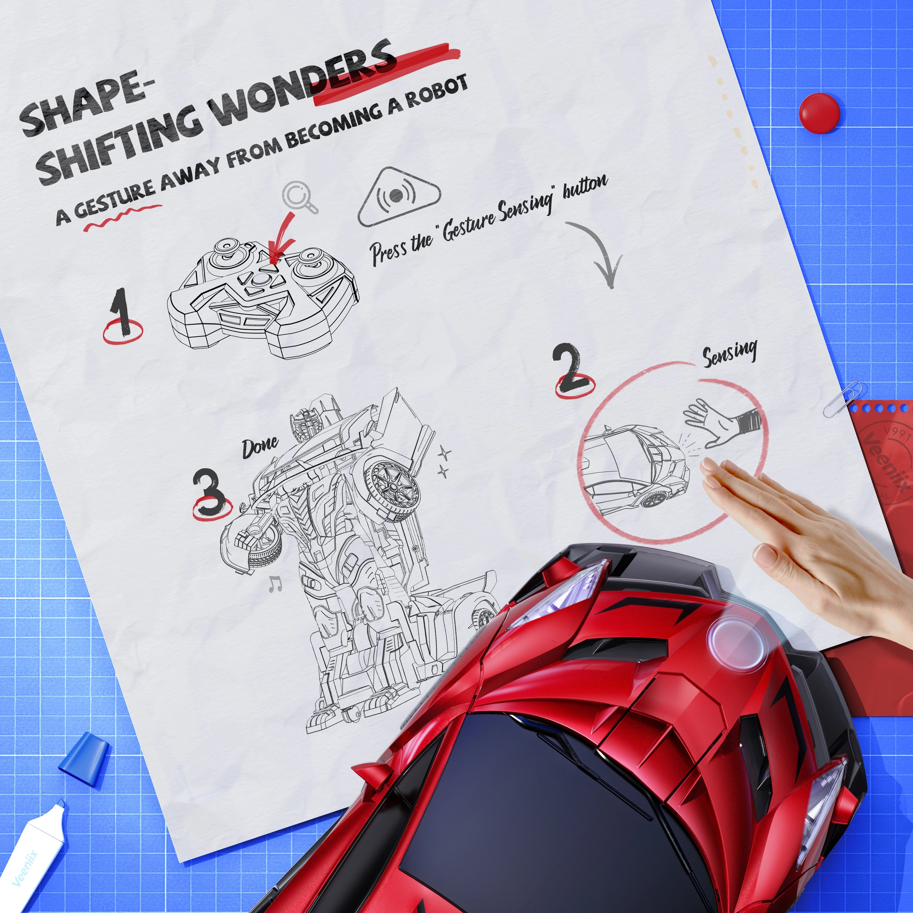 Veeniix V991 Transform Remote Control Car – Ruko