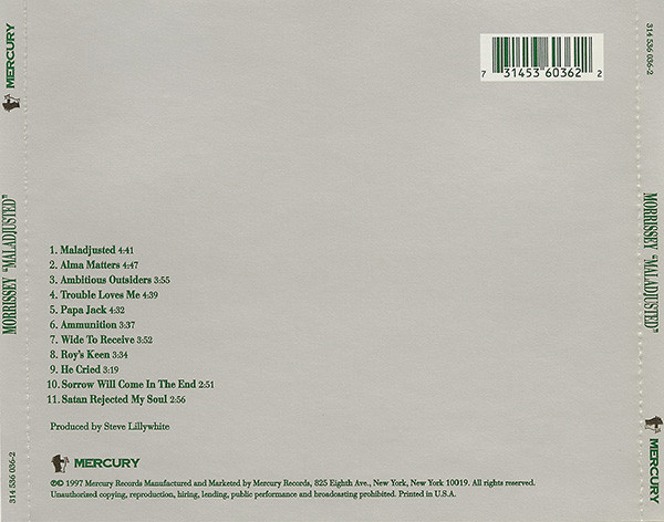 Morrissey – Maladjusted – CD | Rustblade