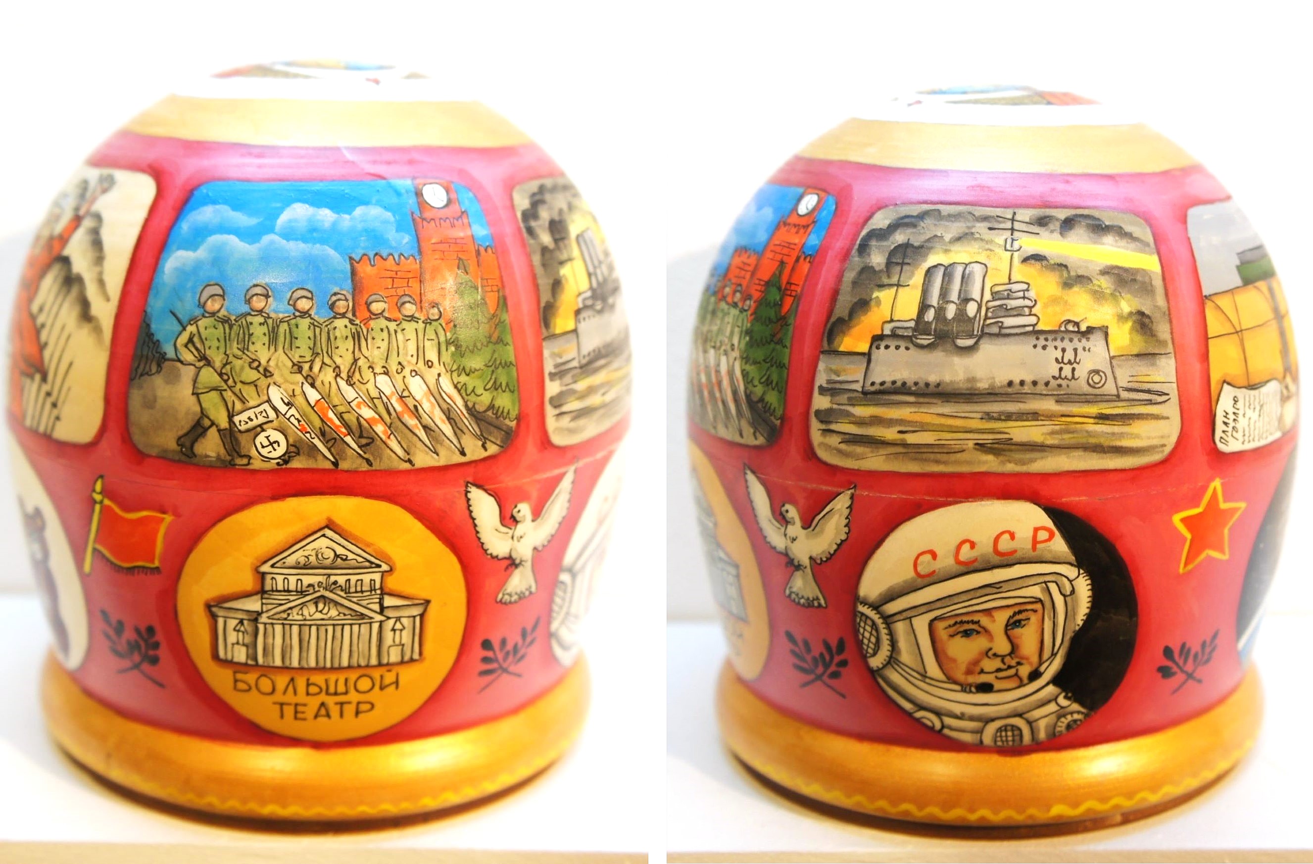 ニキーチン工房作 「ソビエト連邦 СССР」 ドーム型マトリョーシカ 人形
