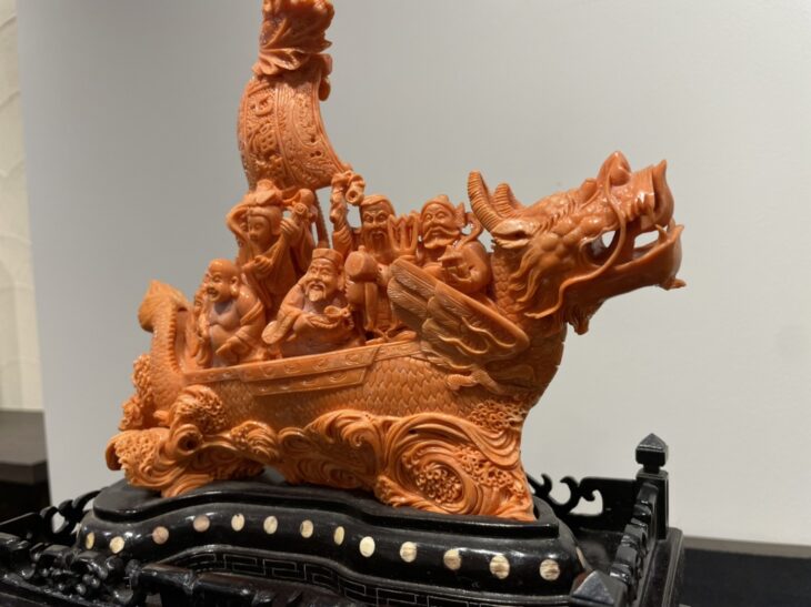 珊瑚 七福神彫 置物』 逸品なお品物 ｜骨董品買取 緑和堂