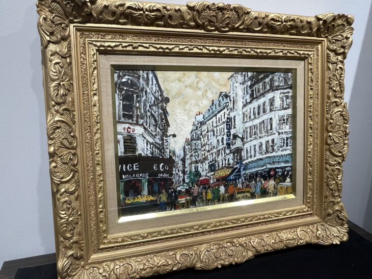 児玉 幸雄作 『油彩 セーヌ通り 4号』 ｜骨董品買取 緑和堂