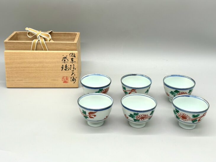 三浦竹軒 『倣赤絵呉須 茶碗』 ｜骨董品買取 緑和堂