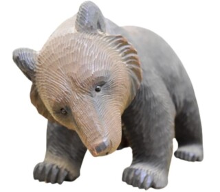 茂木多喜治『熊 木彫り ガラス目』 ｜骨董品買取 緑和堂