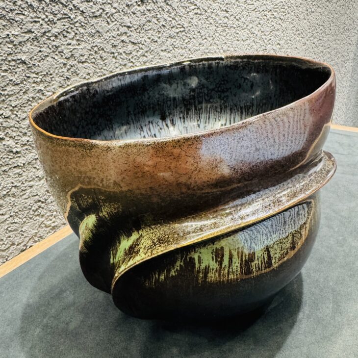 青木龍山 天目豊流 花器 ｜骨董品買取 緑和堂