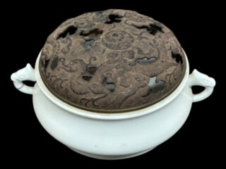 三浦竹泉 『赤絵四君子図香炉』 買取価格相場｜骨董品買取 緑和堂