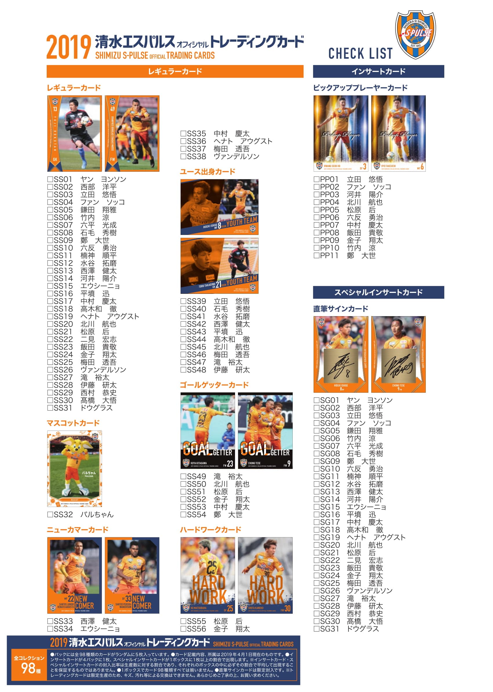 2019清水エスパルス オリジナルトレーディングカード』店頭発売