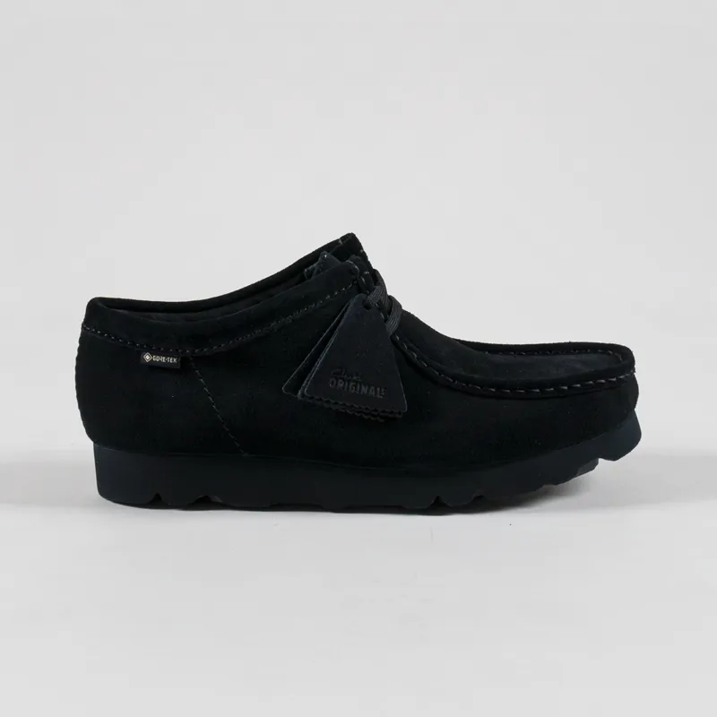 Clarks Originals Mens Wallabee GORE-TEX Shoes Black Suede