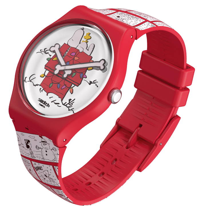 Chomp! Swatch X Peanuts Holiday Special watch - World Collectors Net