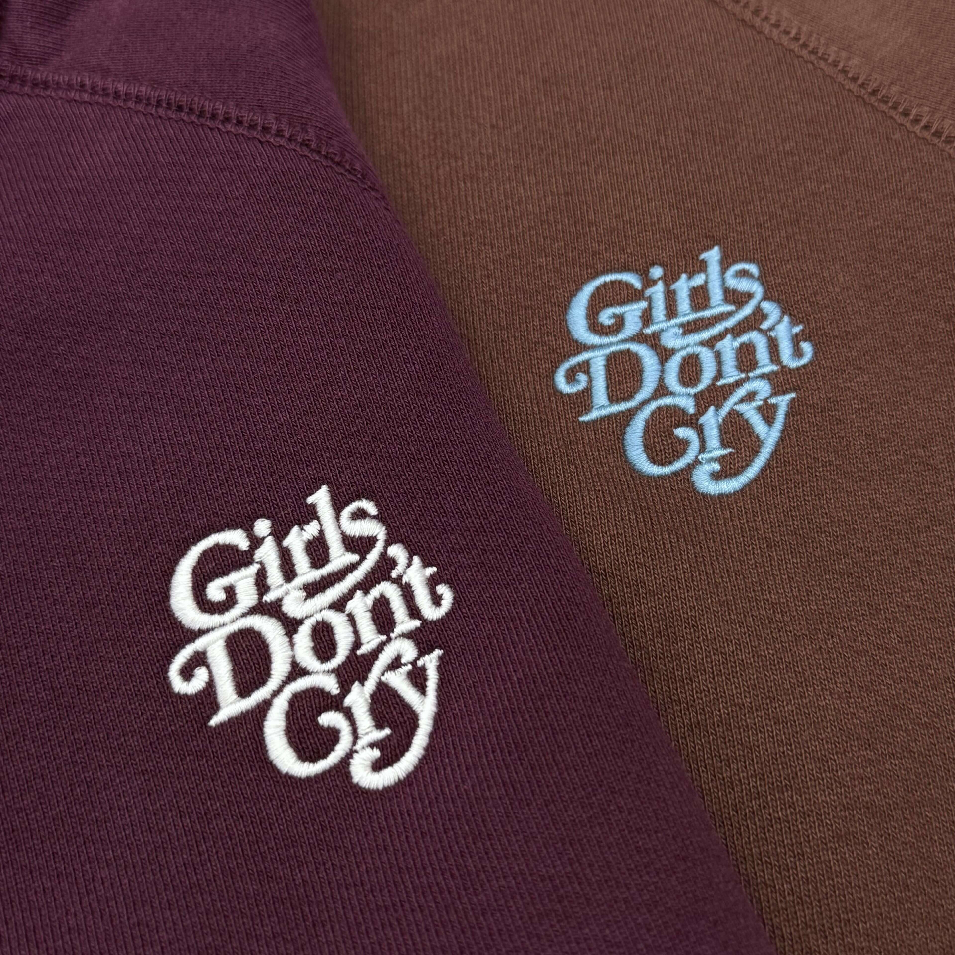 Girls Don't Cry Logo Zip Hoodie - Brown | In stock