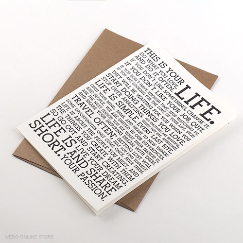 Manifesto Greeting Cards マニフェスト・グリーティングカード/ HOLSTEE