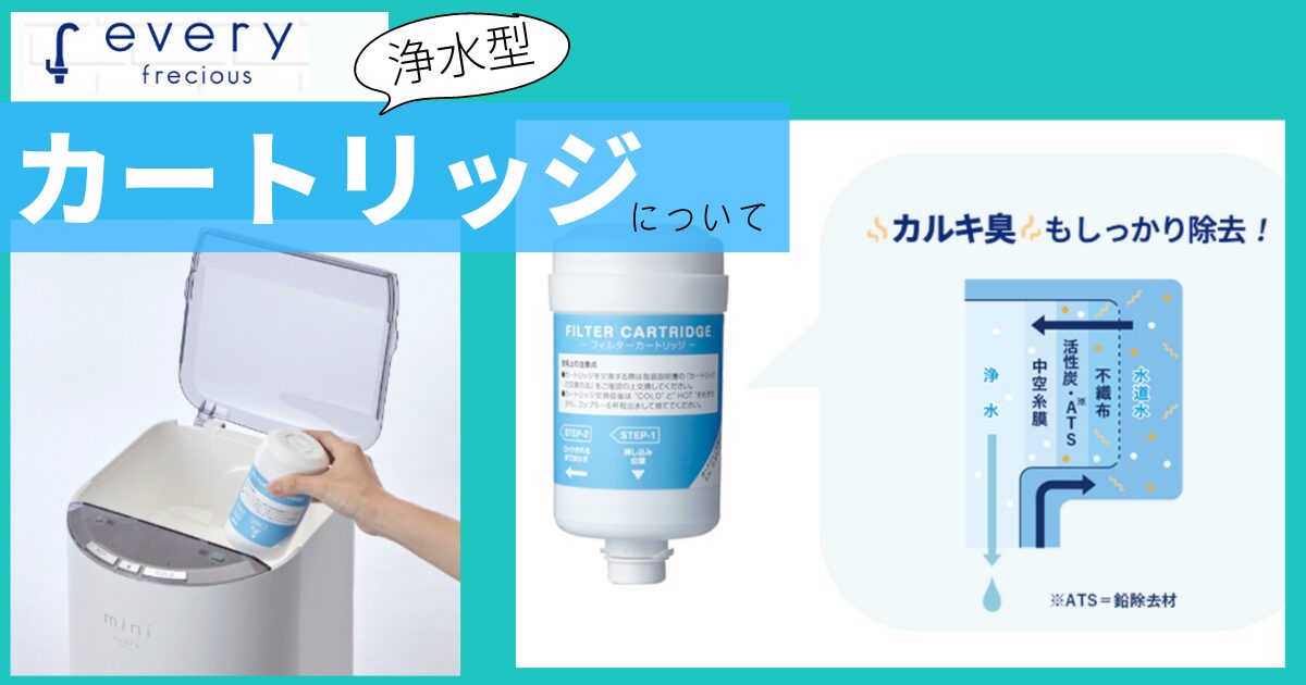 エブリィフレシャス】浄水カートリッジの性能や交換方法、安全性