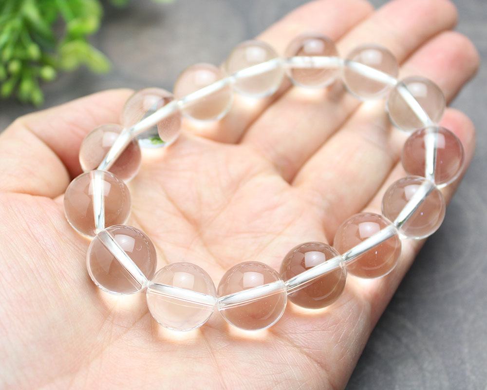 14mm】水晶ブレスレット｜浄化・開運に最適な天然石パワーストーン