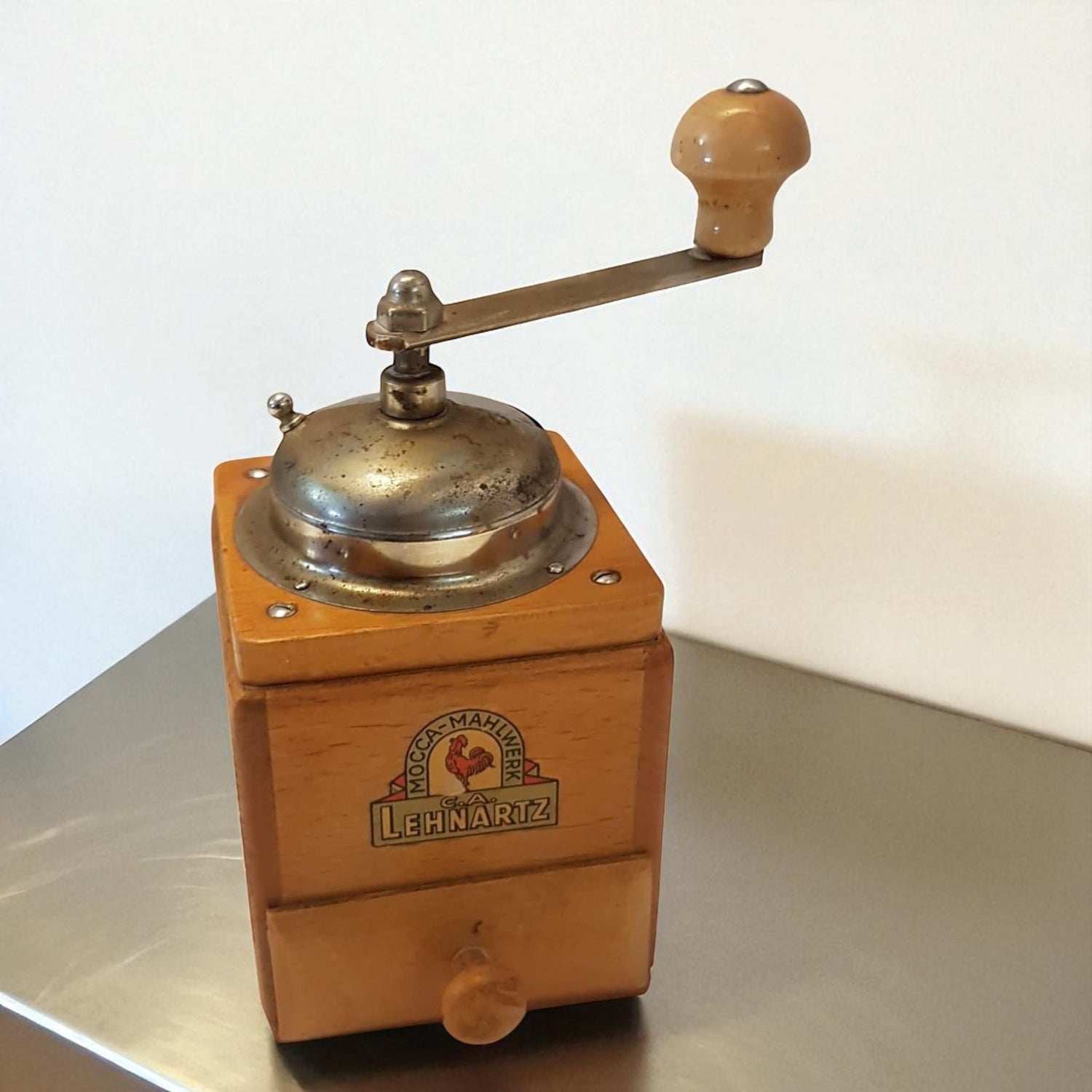 Antique Lehnartz Wooden Coffee Grinder – Made in Germany