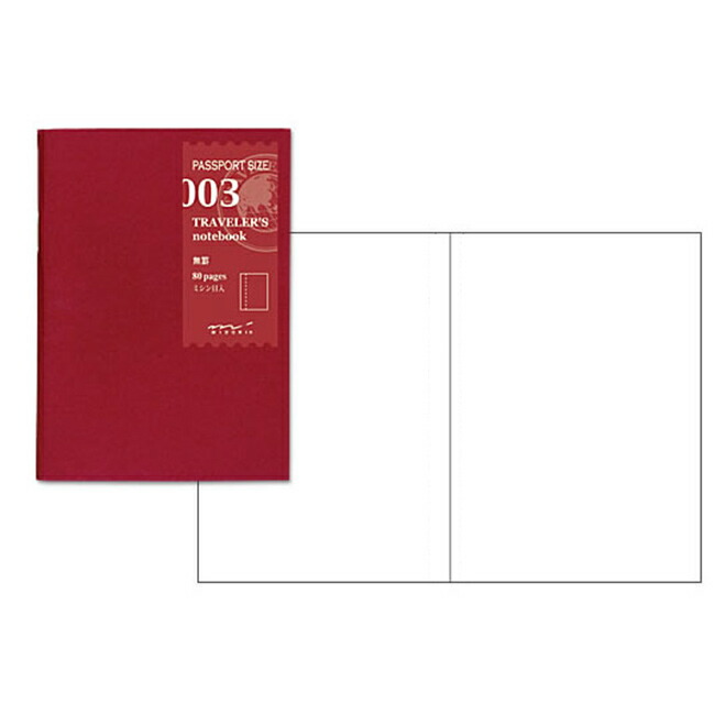 トラベラーズノート TRAVELER'S Notebook パスポートサイズリフィル 無