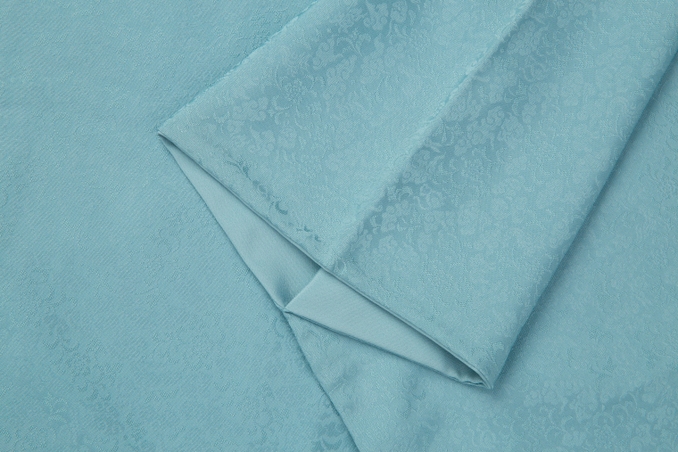 色無地レンタル 色無地LLサイズ 唐織十二支牡丹唐草 縫一つ紋：桔梗 水