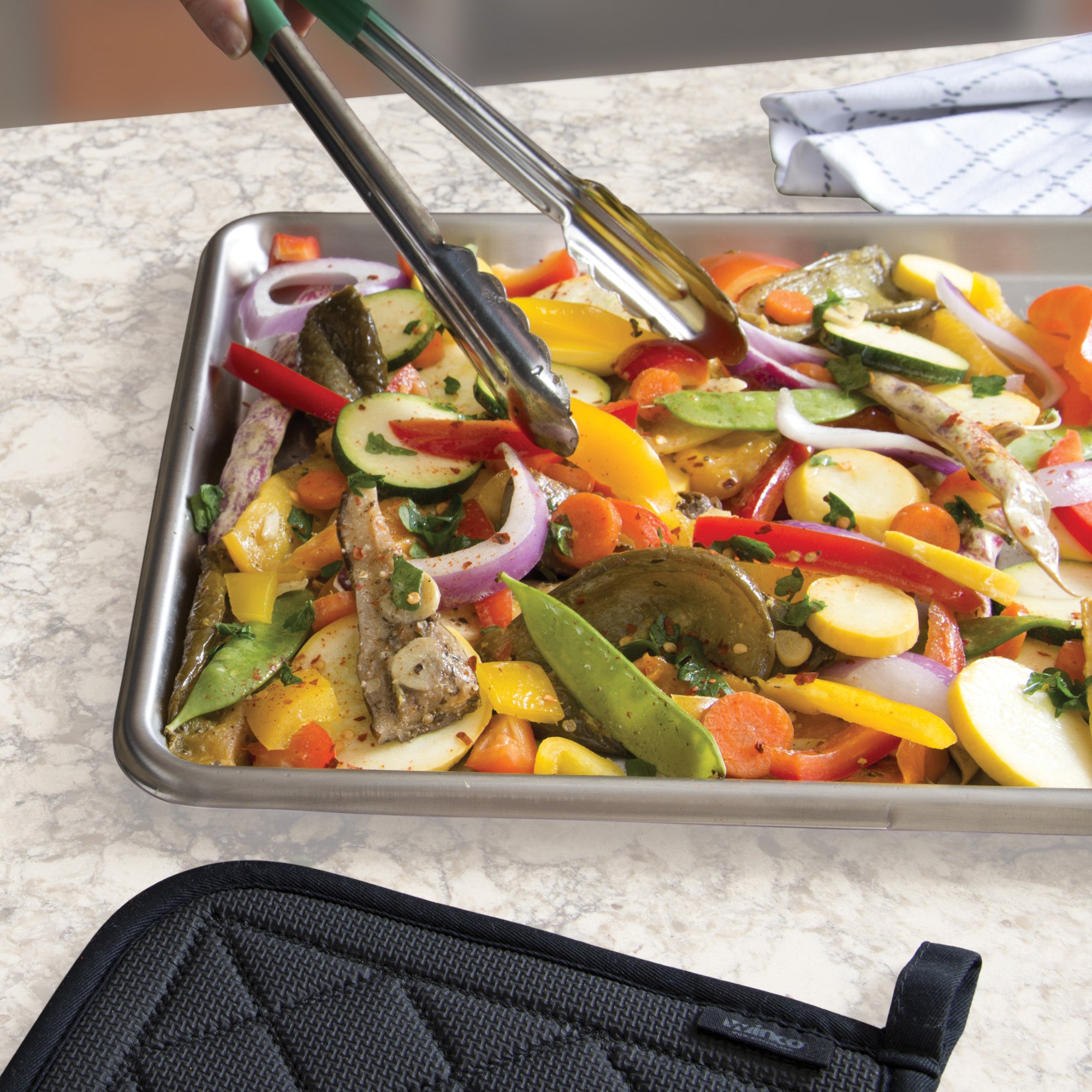 SXP-1318 - 18/8 Stainless Steel Sheet Pan, Open Bead - Half (1/2