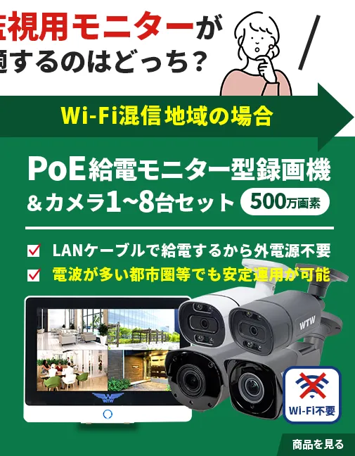 赤外線投光器・赤外線カメラ 夜間監視カメラ【WTW 塚本無線】
