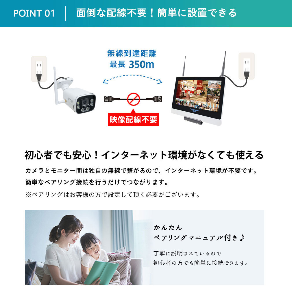 防犯カメラ 無線 WIFI IPカメラ イーグル 業務用【WTW 塚本無線】