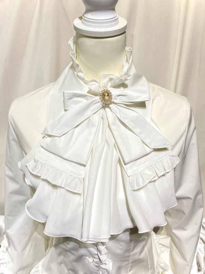 カメオタイ付き後編み上げブラウス | MARBLE | ロリータ ゴスロリ