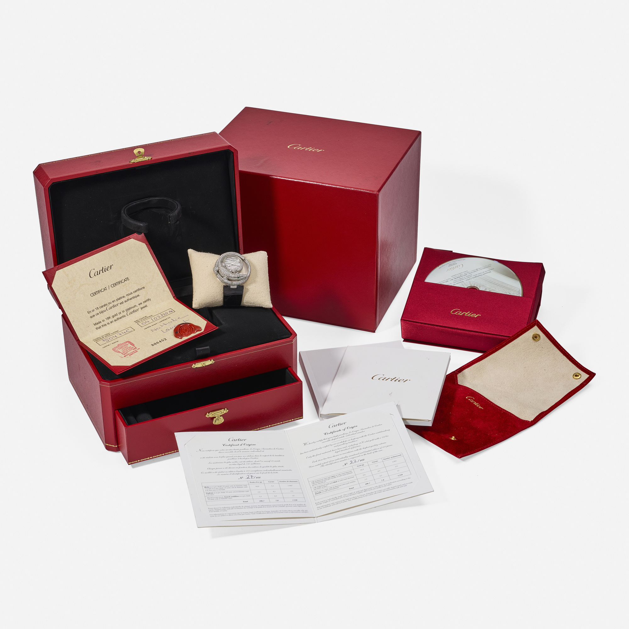 133: CARTIER, 'Le Cirque Animalier De Cartier Le Crocodile' white