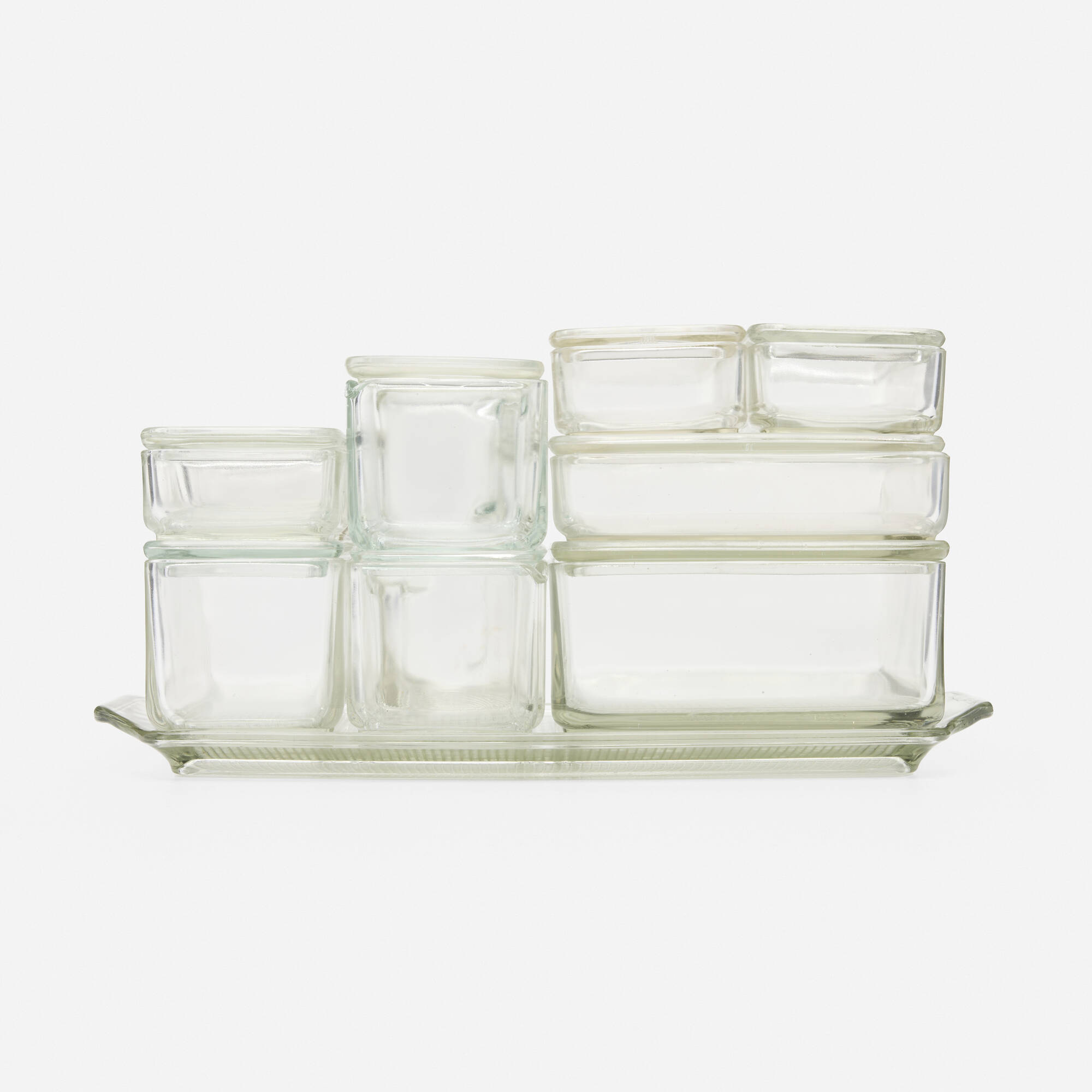 174: WILHELM WAGENFELD, Complete Kubus stacking containers set