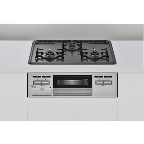 リンナイ グリル付ガスビルトインコンロ ホーロー-フッ素