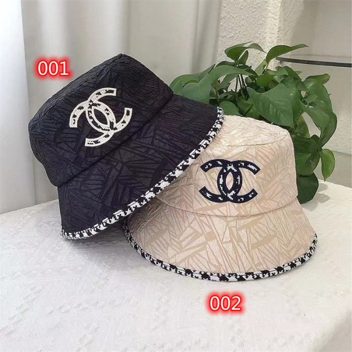 CHANEL ビーズ刺繍 ブラックバケットハット CHANEL バケットハット
