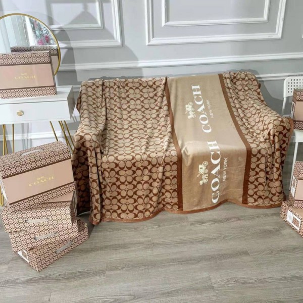 コーチ バスロープ パロディ 毛布 掛けブランケット ハイブランド