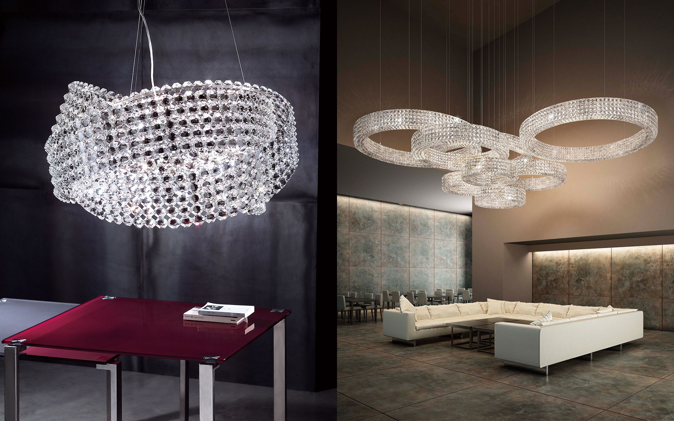 クリスタルガラスの輝きを、最大限に楽しめるシャンデリア4選