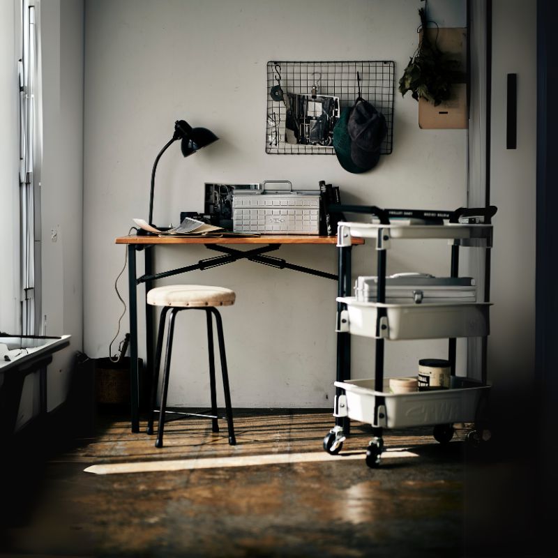 3段式ツールワゴンロイヤル TWR-4BK（ブラック） | 東洋スチール株式