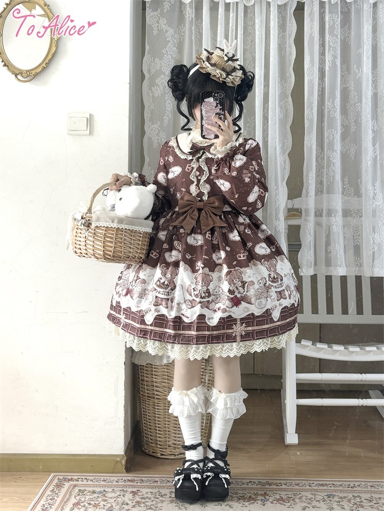 ToAlice】L1259メルティチョコベアワンピース - To Alice