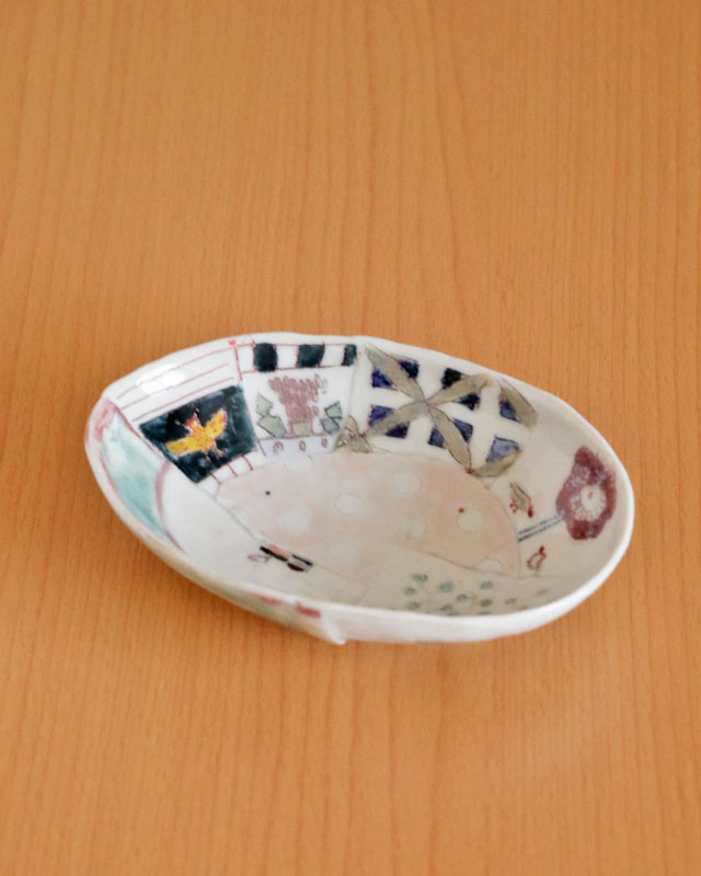 砥部焼の和食器 生石窯の小皿【砥部工房 からくさ】