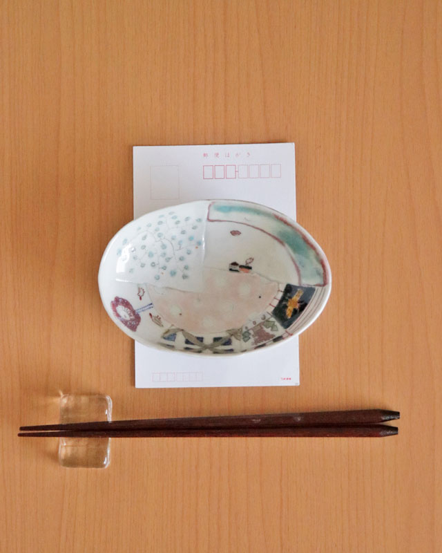 砥部焼の和食器 生石窯の小皿【砥部工房 からくさ】