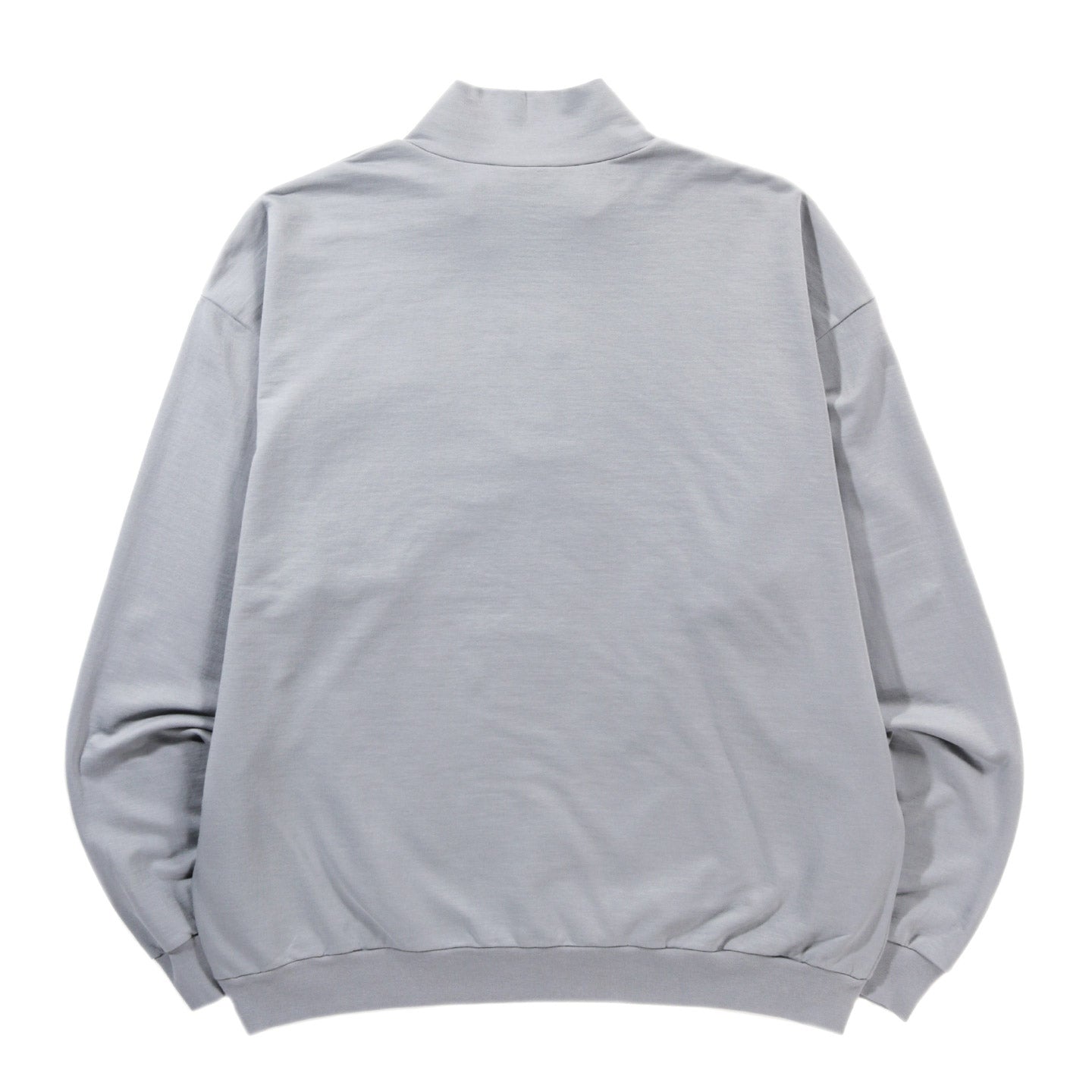 AURALEE ELASTIC HIGH GAUGE SWEAT HALF ZIP P/O ASH GRAY | TODAY