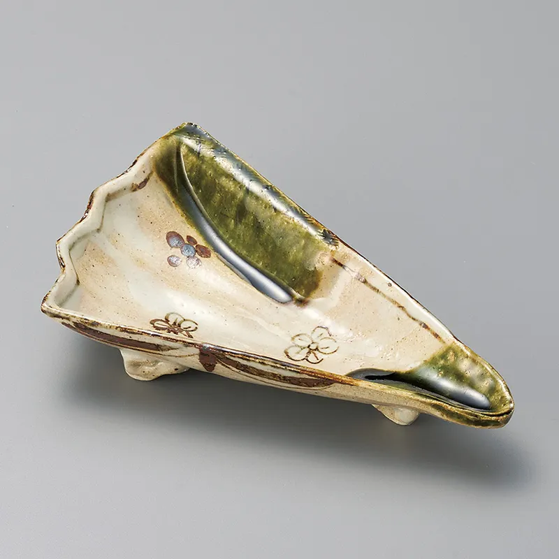 織部扇型三つ足向付(和食器,鉢もの,中鉢)|食器通販の陶磁庵