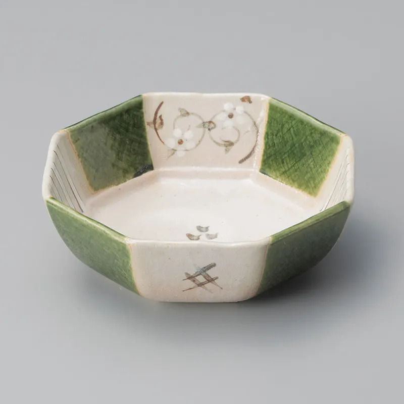 織部扇型三つ足向付(和食器,鉢もの,中鉢)|食器通販の陶磁庵