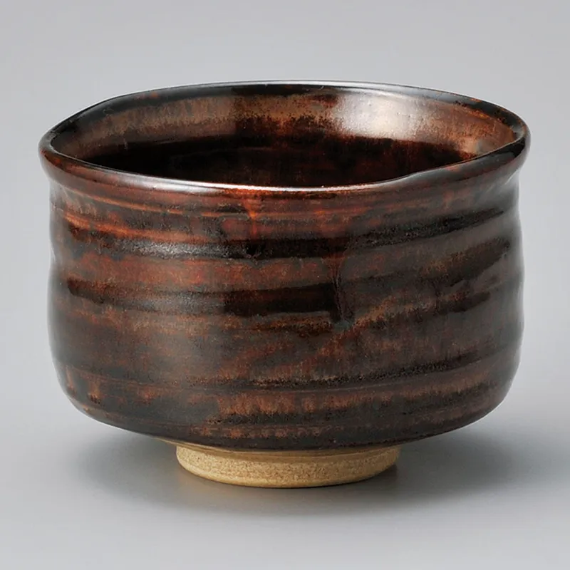織部茶碗（木）六兵衛作(抹茶碗)|食器通販の陶磁庵